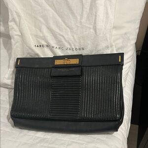 Marc By Marc Jacobs Black Clutch with Gold Accents